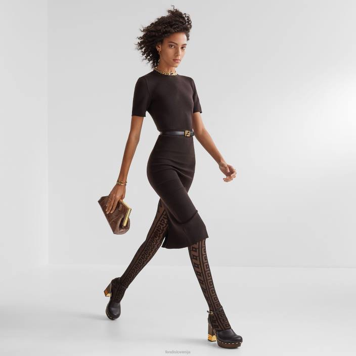 ženske volneni pulover rjav Fendi oblačila Z68L1155