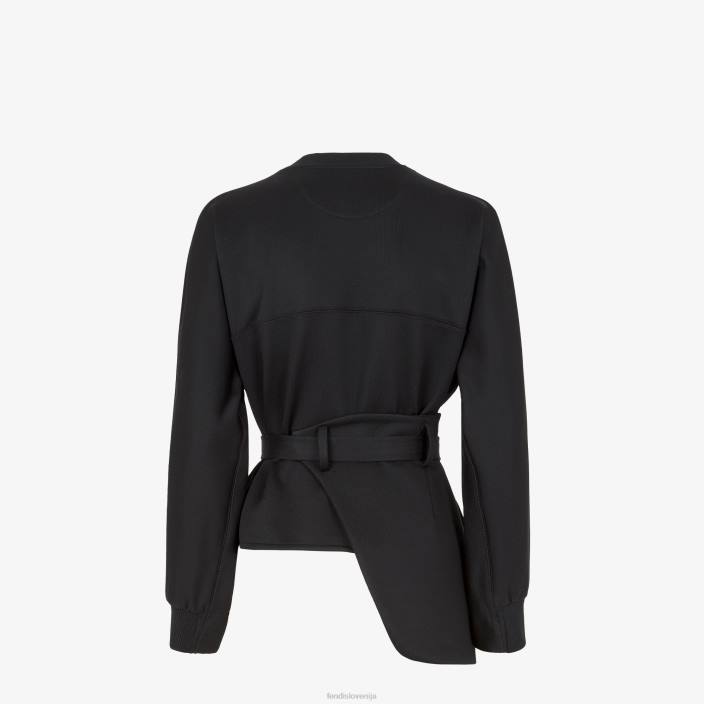 ženske jopica iz džersija Črna Fendi oblačila Z68L1210