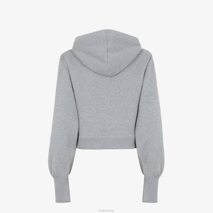 ženske pulover iz melanž jerseyja siva Fendi oblačila Z68L1186