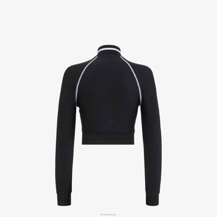 ženske pulover iz tehnološke tkanine Črna Fendi oblačila Z68L1174