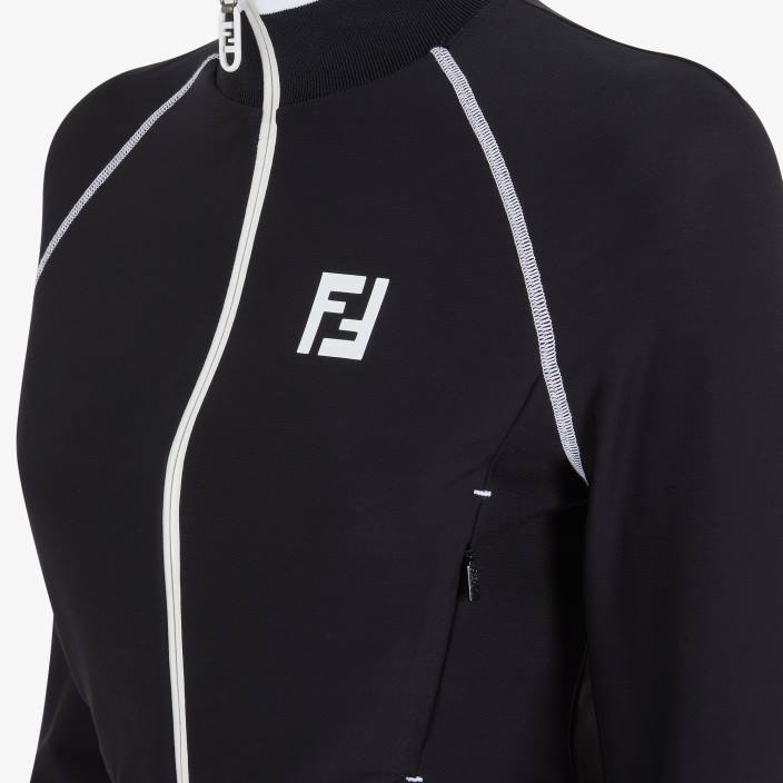 ženske pulover iz tehnološke tkanine Črna Fendi oblačila Z68L1174