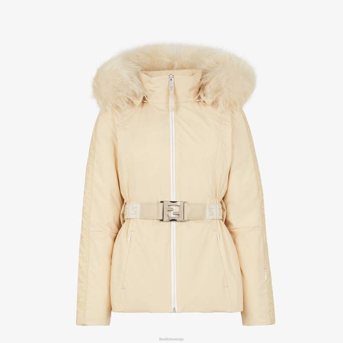 ženske smučarska jakna iz najlona bela Fendi oblačila Z68L1239