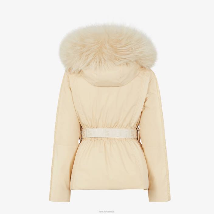 ženske smučarska jakna iz najlona bela Fendi oblačila Z68L1239