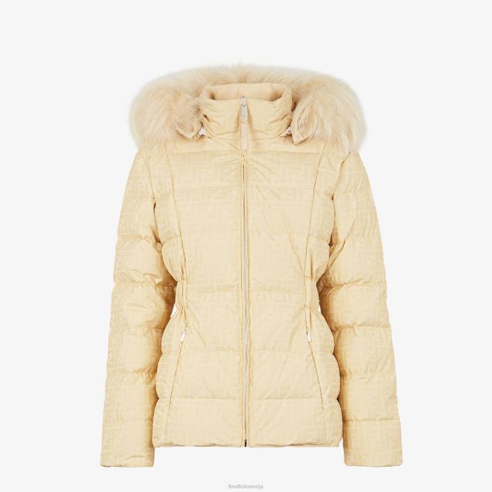 ženske smučarska jakna iz najlona bela Fendi oblačila Z68L1239