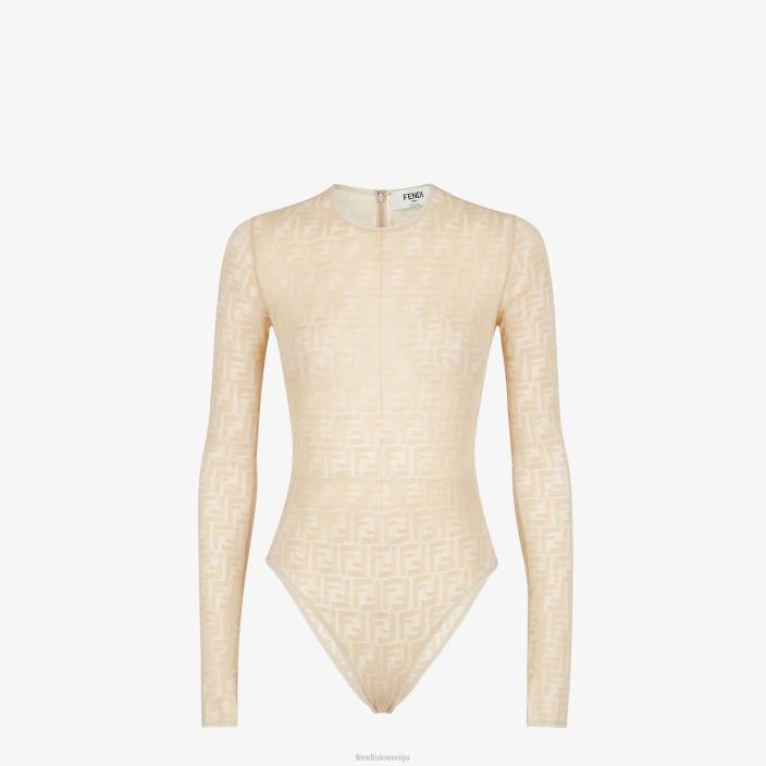 ženske bodi iz čipke bež Fendi oblačila Z68L968