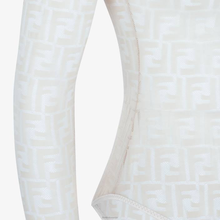 ženske bodi iz čipke bela Fendi oblačila Z68L1128