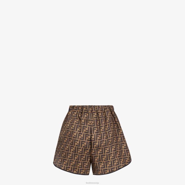 ženske svilene pižame rjav Fendi oblačila Z68L1063