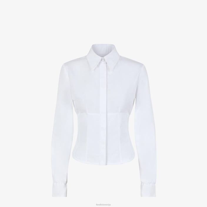 ženske bombažna majica bela Fendi oblačila Z68L1228