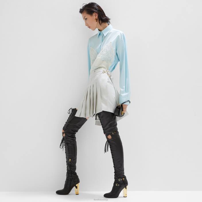 ženske bombažna majica svetlo modra Fendi oblačila Z68L966