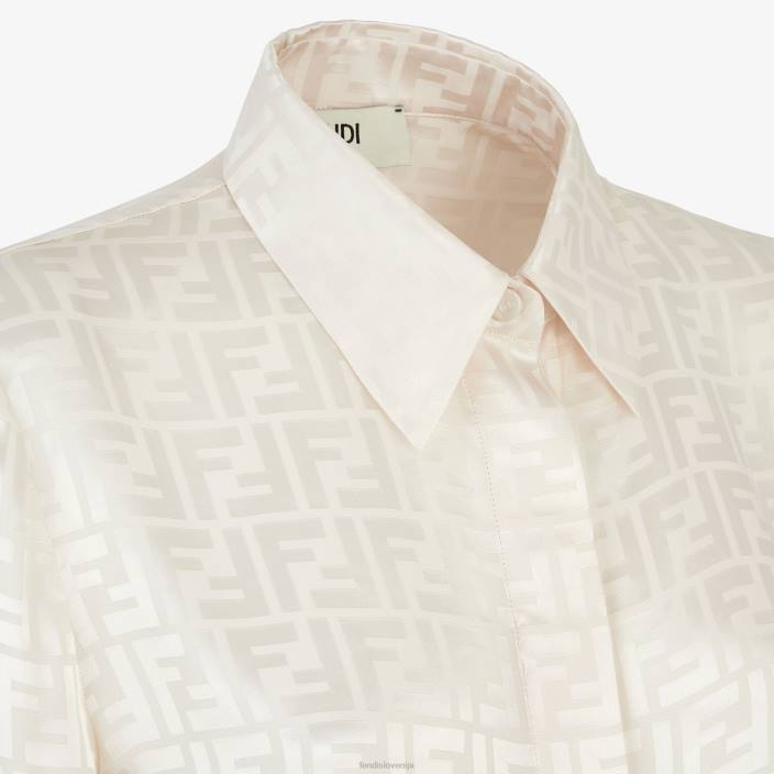 ženske ff svilena srajca bela Fendi oblačila Z68L922