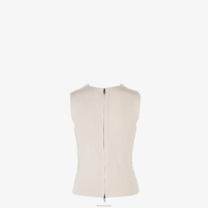 ženske mink top bela Fendi oblačila Z68L1164