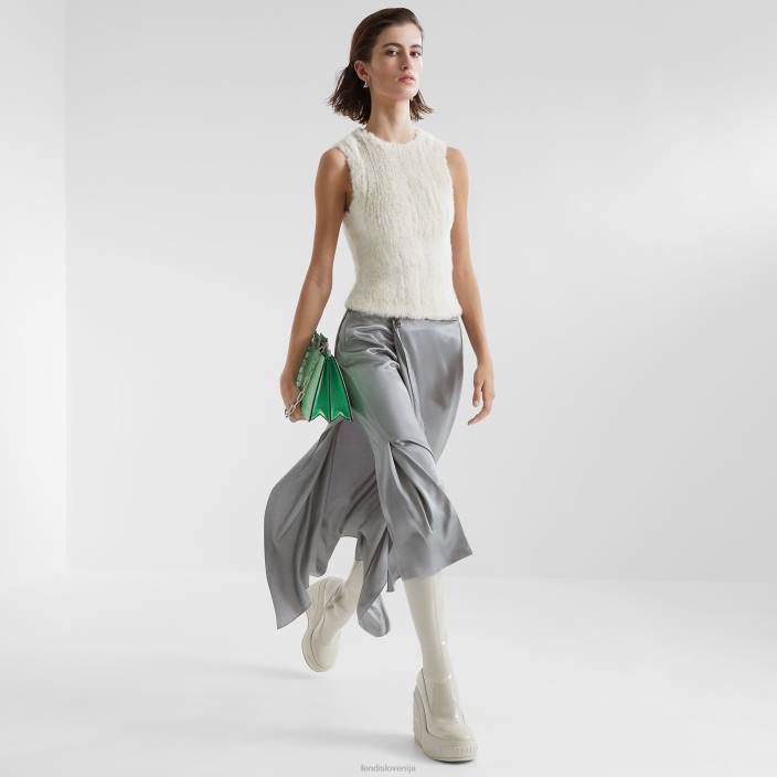 ženske mink top bela Fendi oblačila Z68L1164