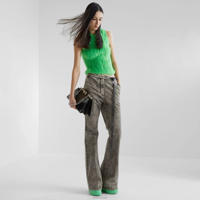 ženske mink top zelena Fendi oblačila Z68L1109