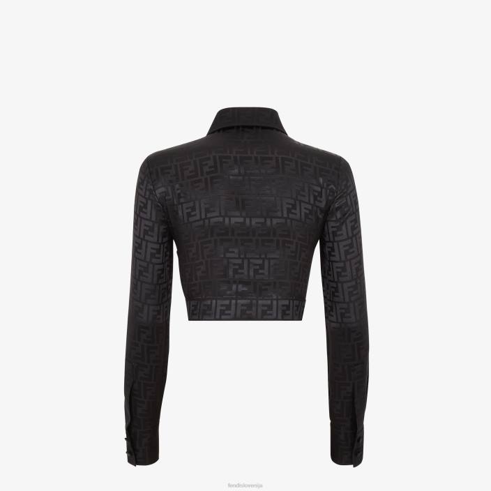ženske svilena srajca Črna Fendi oblačila Z68L995