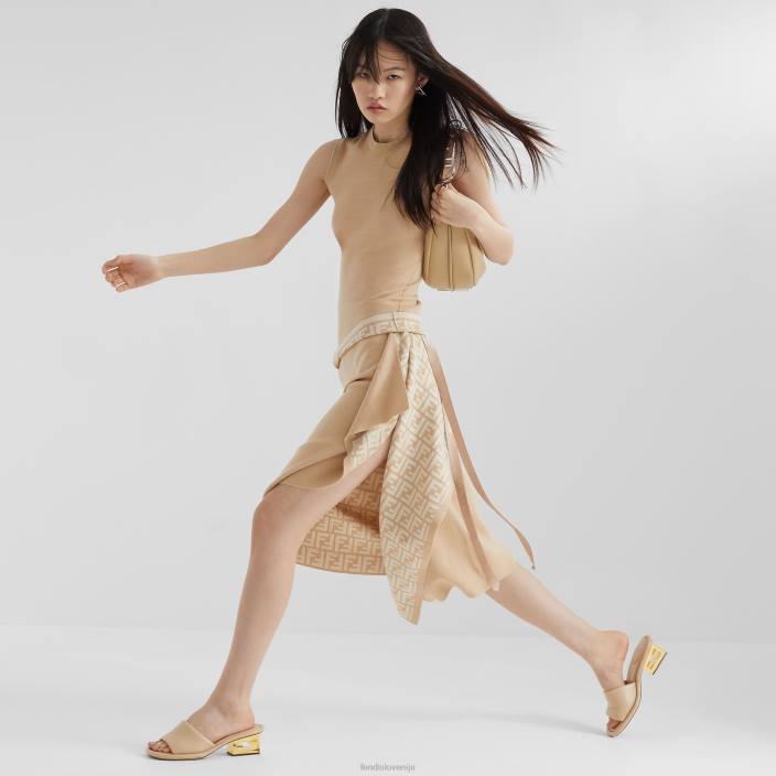 ženske volneni vrh bež Fendi oblačila Z68L1080