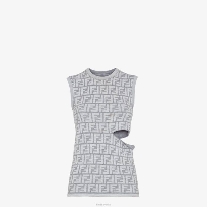 ženske volneni vrh siva Fendi oblačila Z68L1100