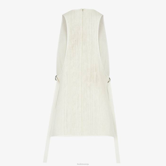 ženske vrh iz tkanega usnja bela Fendi oblačila Z68L1103