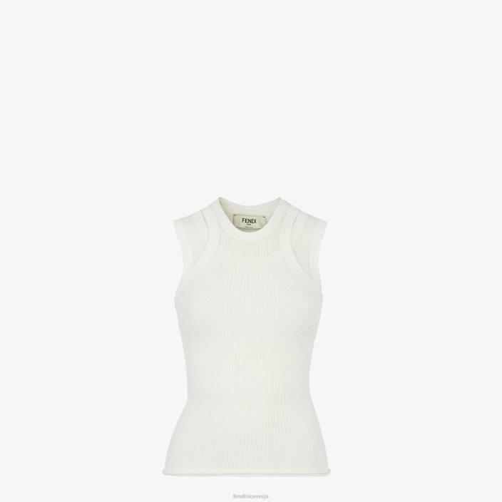 ženske zgornji del iz viskoze bela Fendi oblačila Z68L1146