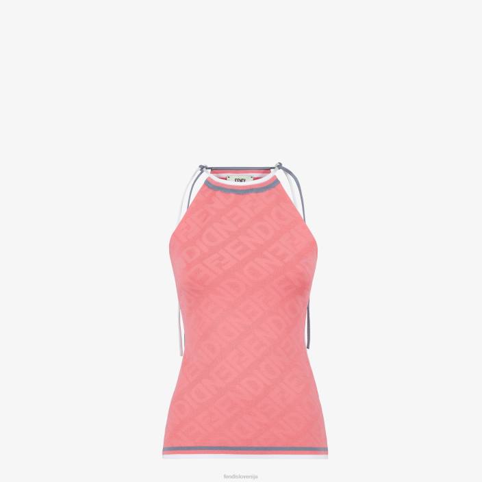 ženske zgornji del iz viskoze roza Fendi oblačila Z68L1017