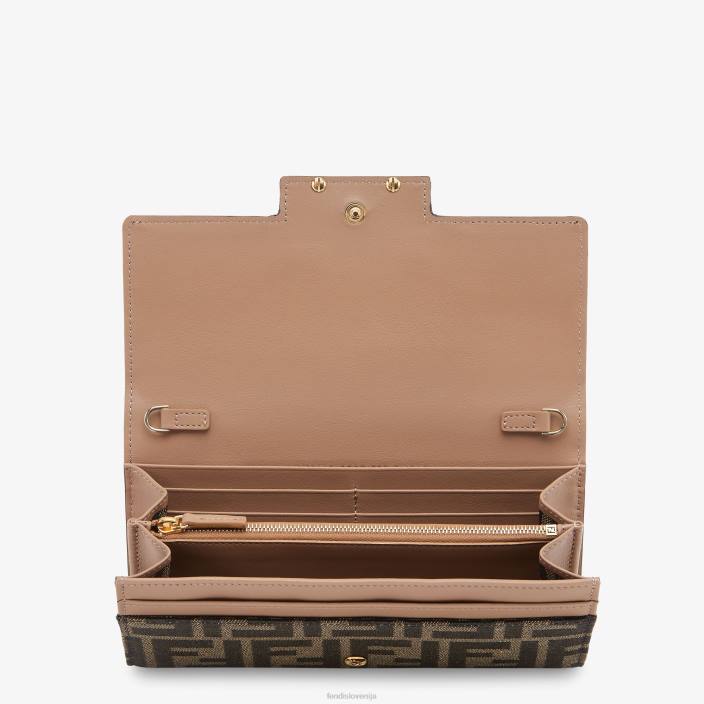 ženske denarnica iz blaga rjav Fendi dodatki Z68L1418