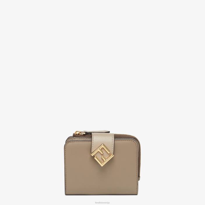 ženske dvobarvna denarnica iz golobjega usnja bela Fendi dodatki Z68L1508