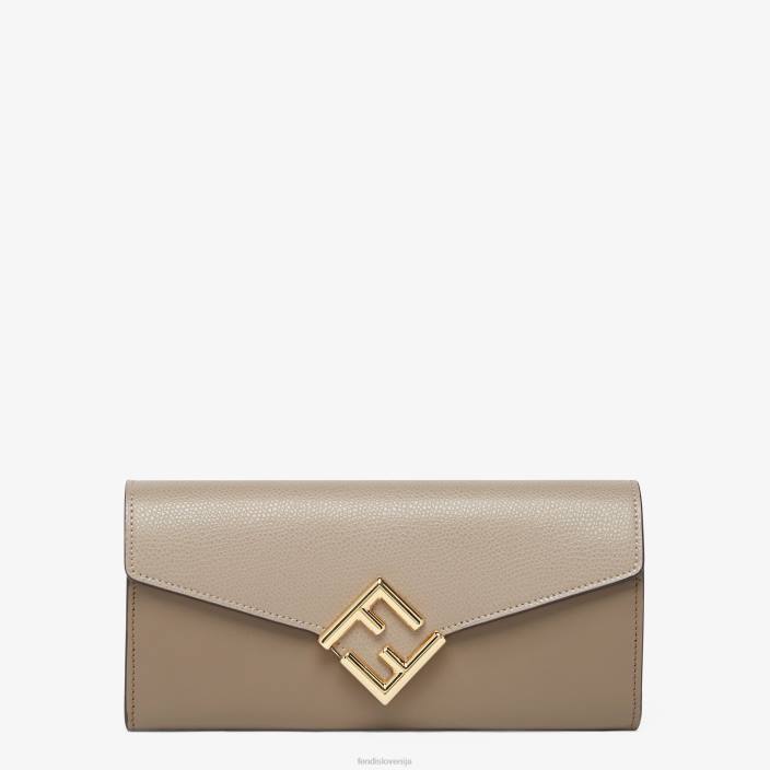 ženske dvobarvna denarnica iz golobjega usnja bela Fendi dodatki Z68L1515