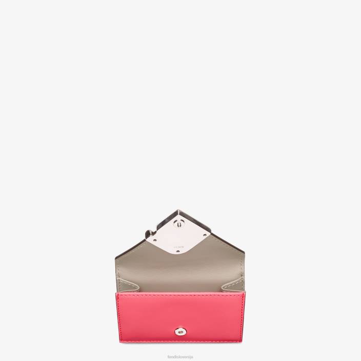 ženske dvobarvna denarnica iz golobjega usnja roza Fendi dodatki Z68L1471