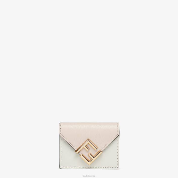 ženske dvobarvna in kamelija usnjena denarnica roza Fendi dodatki Z68L1408