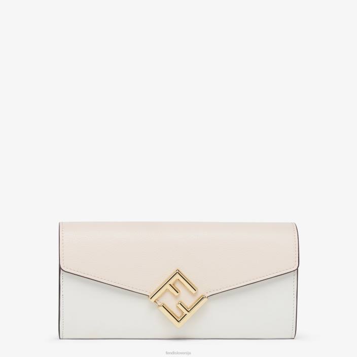 ženske dvobarvna in kamelija usnjena denarnica roza Fendi dodatki Z68L1409