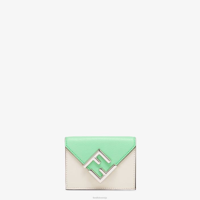 ženske dvobarvna in usnjena denarnica bela Fendi dodatki Z68L1466