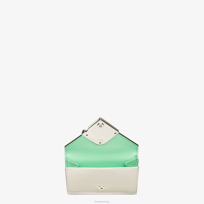 ženske dvobarvna in usnjena denarnica bela Fendi dodatki Z68L1466