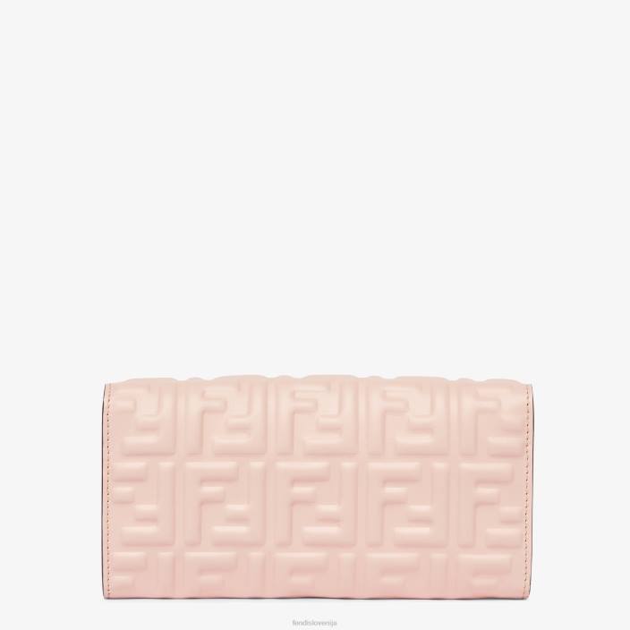 ženske ff denarnica iz nappa usnja roza Fendi dodatki Z68L1526