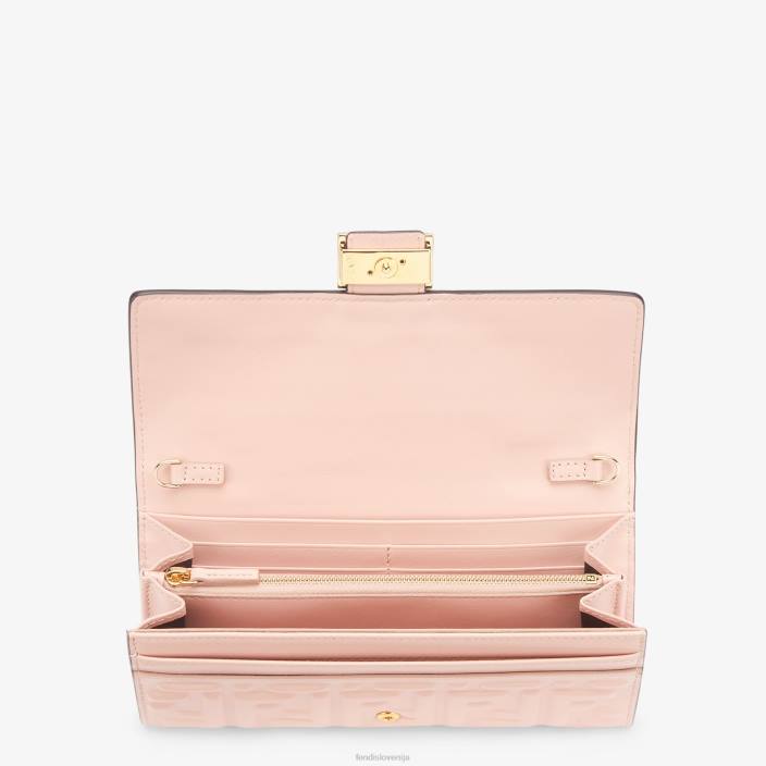 ženske ff denarnica iz nappa usnja roza Fendi dodatki Z68L1526