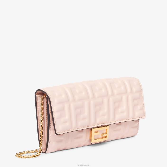 ženske ff denarnica iz nappa usnja roza Fendi dodatki Z68L1547