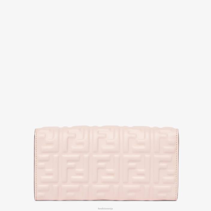 ženske ff denarnica iz nappa usnja roza Fendi dodatki Z68L1547