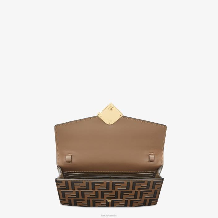 ženske ff usnjena denarnica bež Fendi dodatki Z68L1413