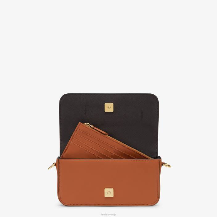 ženske grafika na usnjeni denarnici z verigo rjav Fendi dodatki Z68L1416