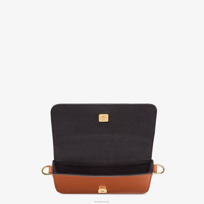 ženske grafika na usnjeni denarnici z verigo rjav Fendi dodatki Z68L1416