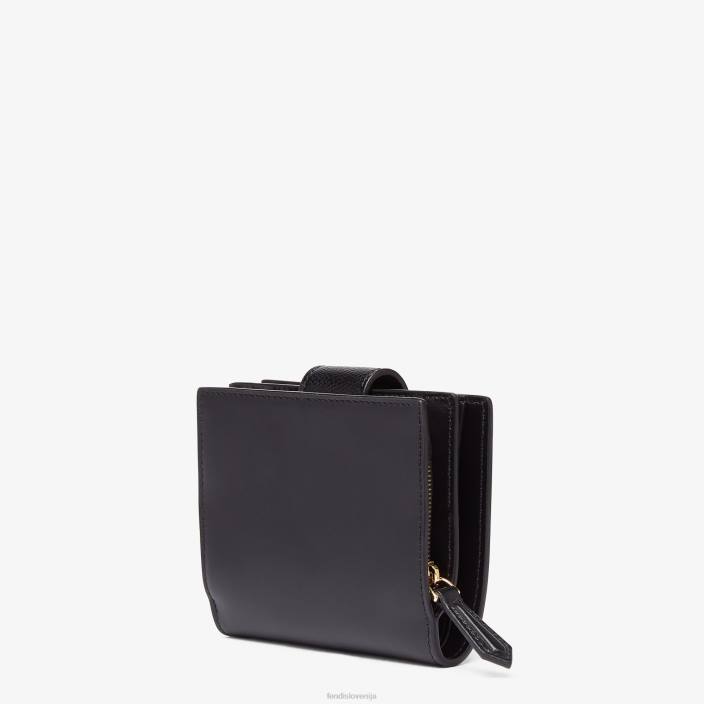 ženske kompaktna usnjena denarnica Črna Fendi dodatki Z68L1467