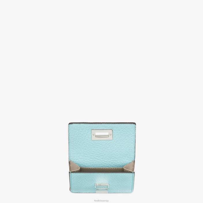 ženske mikro trojna usnjena denarnica peekaboo svetlo modra Fendi dodatki Z68L1520