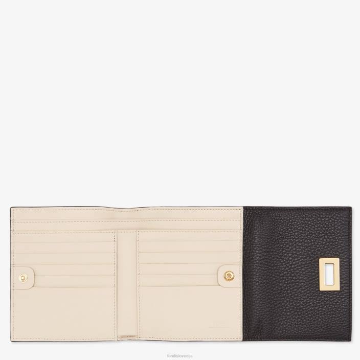 ženske peekaboo usnjena denarnica Črna Fendi dodatki Z68L1566