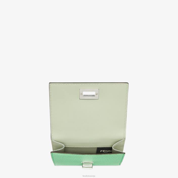 ženske peekaboo usnjena denarnica zelena Fendi dodatki Z68L1485