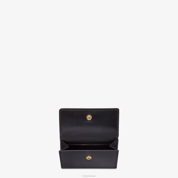 ženske roma usnjena denarnica Črna Fendi dodatki Z68L1444