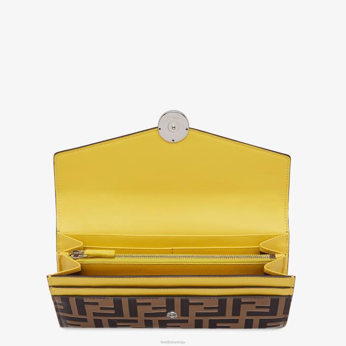 ženske usnjena denarnica Continental rjav Fendi dodatki Z68L1584