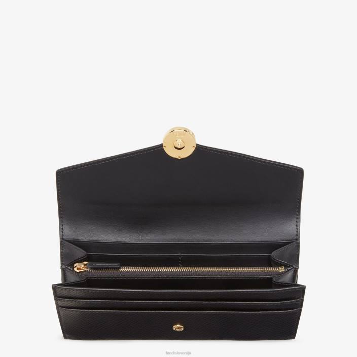 ženske usnjena denarnica Continental Črna Fendi dodatki Z68L1446