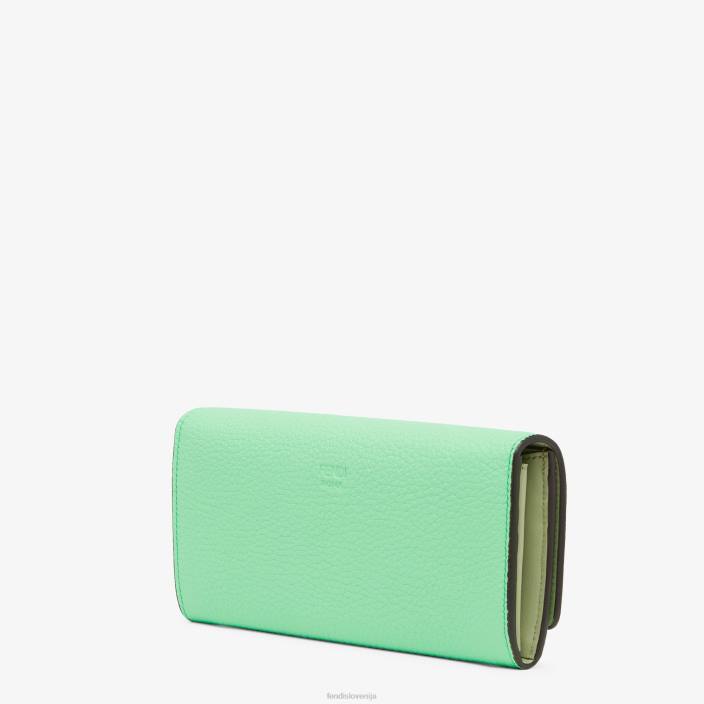 ženske usnjena denarnica peekaboo continental zelena Fendi dodatki Z68L1484