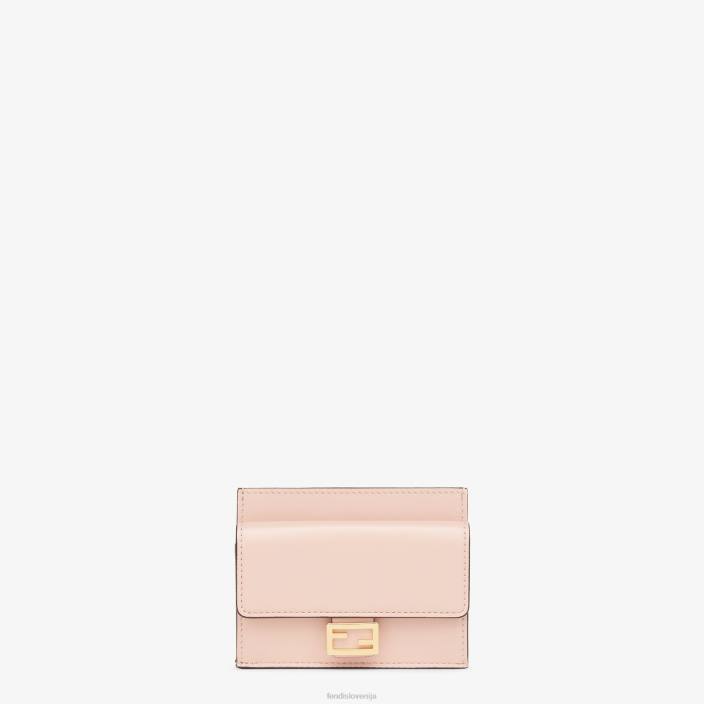 ženske ff nappa usnjeno držalo za kartice roza Fendi dodatki Z68L1523
