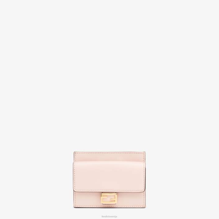 ženske ff nappa usnjeno držalo za kartice roza Fendi dodatki Z68L1544