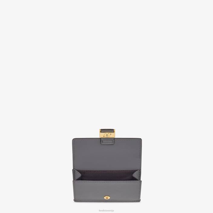 ženske ff nappa usnjeno držalo za kartice siva Fendi dodatki Z68L1533