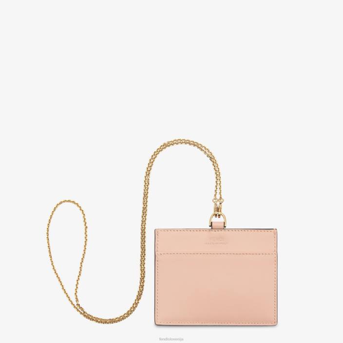 ženske usnjena značka z imenom roza Fendi dodatki Z68L1539